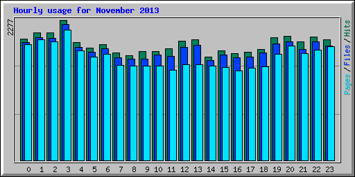 Hourly usage for November 2013