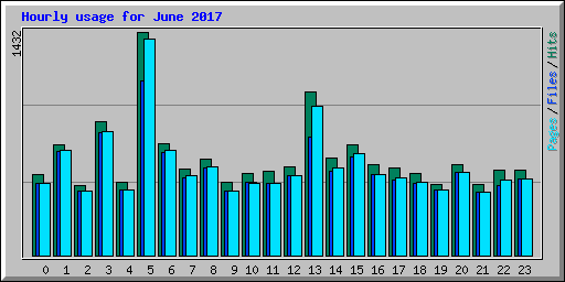 Hourly usage for June 2017